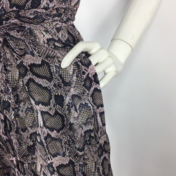 AllSaints Tate Misra Snake Print Maxi Dress Asymmetric - Picture 14 of 16